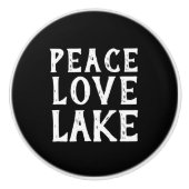 nautischer Spaß PEACE - LIEBE - SEE | Keramikknauf (Vorderseite)