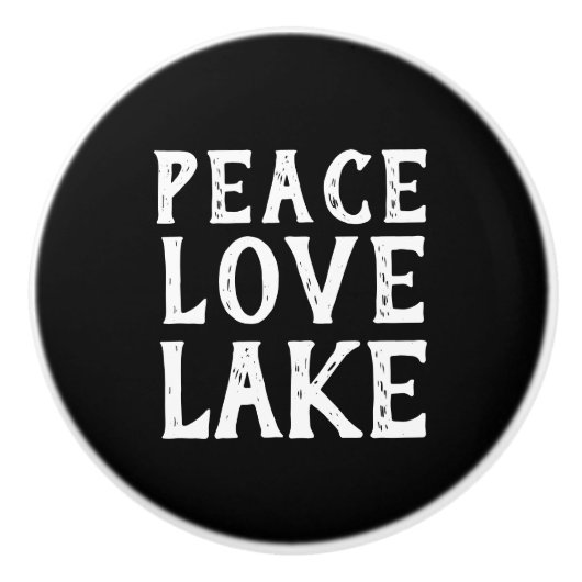 nautischer Spaß PEACE - LIEBE - SEE | Keramikknauf (Vorderseite)