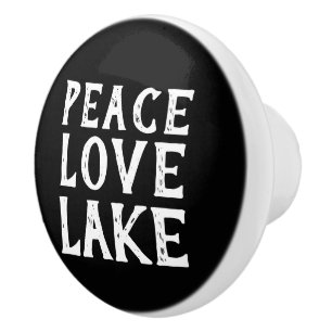 nautischer Spaß PEACE - LIEBE - SEE   Keramikknauf