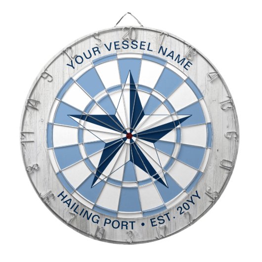 Nautischer Star Personalisiert Dartscheibe (vorne)