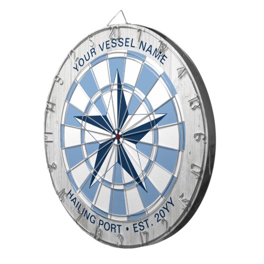 Nautischer Star Personalisiert Dartscheibe (Vorderseite rechts)