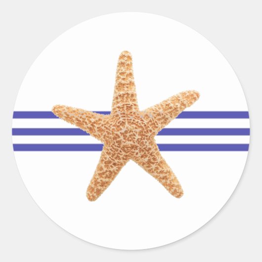 Nautischer Starfish - Circle Sticker (Vorderseite)