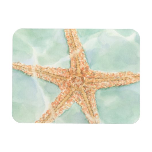 Nautischer Starfish im Wasser Magnet (Horizontal)