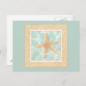 Nautischer Starfish im Wasser Postkarte (Vorne/Hinten)