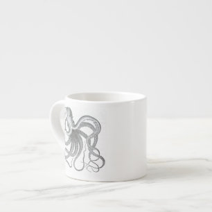 Nautischer Steampunk-Oktopus Vintage-Zeichnung Tas Espressotasse