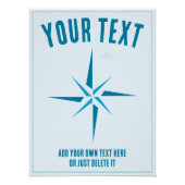 Nautischer Stern. Kompass-Rose. Vorlage für Sailor Poster (Vorderseite)