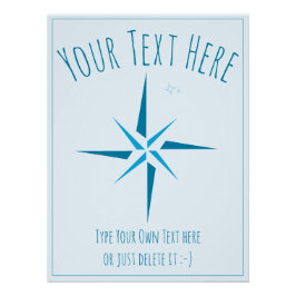 Nautischer Stern. Kompass-Rose. Vorlage für Sailor Poster