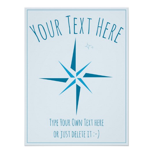 Nautischer Stern. Kompass-Rose. Vorlage für Sailor Poster (Vorderseite)