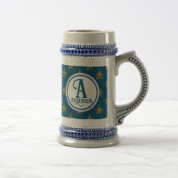 Nautischer Stern Monogramm Familienname Buchstabe