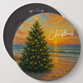 Nautischer/Strand-Weihnachtsbaum-Strand Button (Vorne & Hinten)