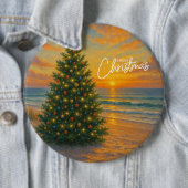 Nautischer/Strand-Weihnachtsbaum-Strand Button (Beispiel)