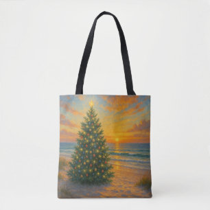 Nautischer/Strand-Weihnachtsbaum-Strand Tasche
