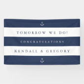 Nautischer Streifen "Tomorrow We Do" Probe Abendes Banner (Horizontal)