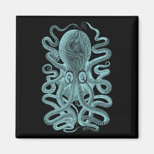 Nautischer Vintage-Meeres-Oktopus Magnet