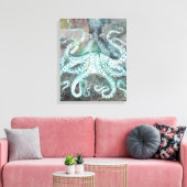 Nautischer Vintager Oktopus Leinwanddruck (Insitu (Wohnzimmer))