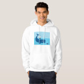 Nautischer Wal und Segelboot Blaues Meer Hoodie (Vorne ganz)