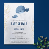 Nautischer Wal unter der Sea Baby-Dusche Einladung