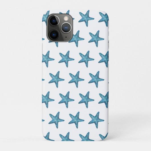 Nautischer Wasserfarben-Blauer Seestern Case-Mate iPhone Hülle (Rückseite)