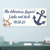 Nautisches Abenteuer Beginnt Hochzeitsbanner Banner (Messe)