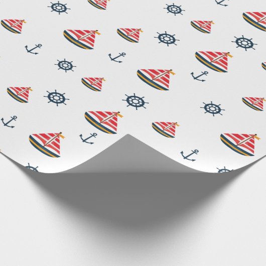 Nautisches Abenteuerpapier Geschenkpapier (Ecke)