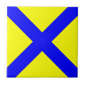 nautisches Alphabet Nummer fünf Zeichen Fliese (Vorderseite)