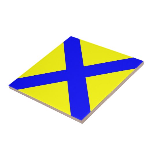 nautisches Alphabet Nummer fünf Zeichen Fliese (Seite)