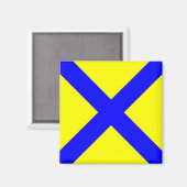 nautisches Alphabet Nummer fünf Zeichen Magnet (Vorderseite/Rückseite)