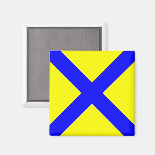 nautisches Alphabet Nummer fünf Zeichen Magnet (Vorderseite/Rückseite)