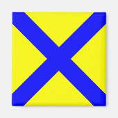 nautisches Alphabet Nummer fünf Zeichen Magnet (Vorne)