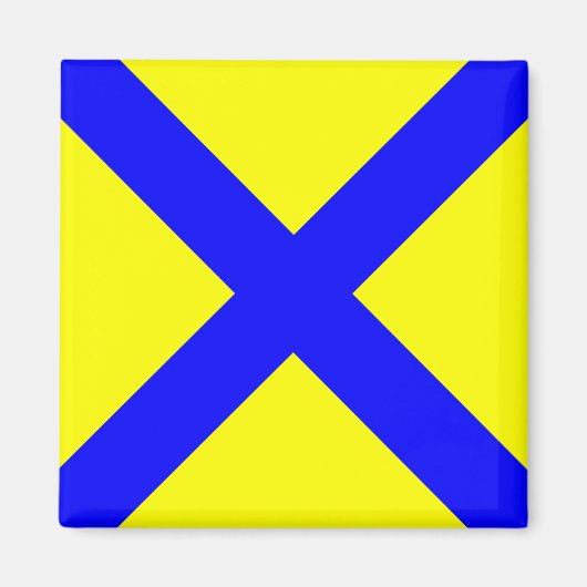 nautisches Alphabet Nummer fünf Zeichen Magnet (Vorne)