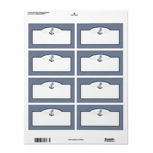 Nautisches Ankerboot Diagonal Streifen wirbeln Mod (Vorne)