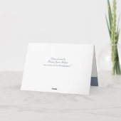 Nautisches Ankerboot Diagonal Streifen wirbeln Mod Dankeskarte (Rückseite)