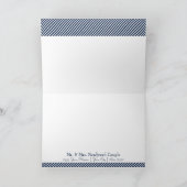 Nautisches Ankerboot Diagonal Streifen wirbeln Mod Dankeskarte (Innenseite)