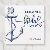 Nautisches AnkerBrautparty Geschenkanhänger (Vorderseite)