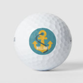 Nautisches Ankerdesign, Personalisierte Golfbälle (Vorderseite)