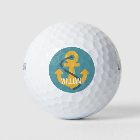 Nautisches Ankerdesign, Personalisierte Golfbälle (Vorderseite)