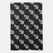 Nautisches Ankermuster schwarz oder beliebig farbi Handtuch (Vertikal)