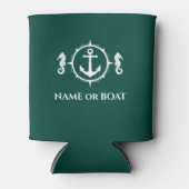 Nautisches AnkerSeepferd Ihr Name oder Boot Sea Dosenkühler (Vorderseite)