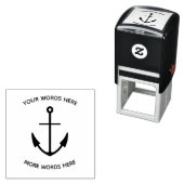 Nautisches Ankersymbol und gekurbelter benutzerdef Permastempel (Beispiel)