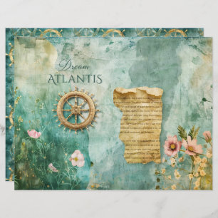 Nautisches Aquamarines Scrapbook-Papier für den Me