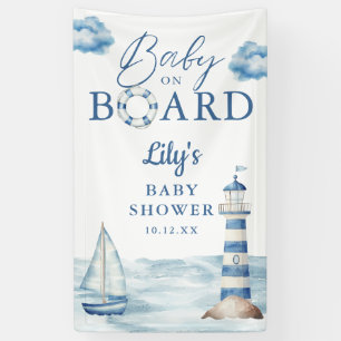 Nautisches Baby an Bord Begrüßung zur Babyparty Banner