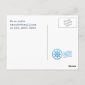 Nautisches Baby Boy Shower per Post Postkarte (Rückseite)