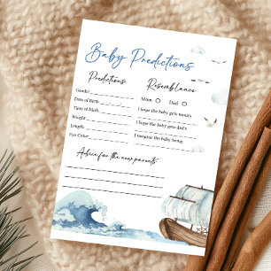 Nautisches Baby-Shower-Baby-Vorhersage-Spiel