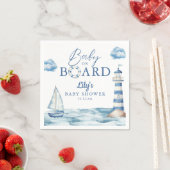 Nautisches Babyshower 'Baby an Bord' Serviette (Beispiel)