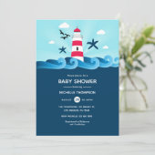 Nautisches Babyshower Einladung (Stehend Vorderseite)