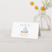 Nautisches Babyshower Platzkarte (Rückseite)