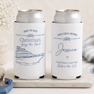 Nautisches Bach-Crew-Koozie | Junggesellinnenabsch Selters Dosenkühler