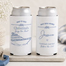 Nautisches Bach-Crew-Koozie | Junggesellinnenabsch
