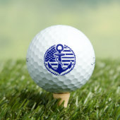 Nautisches Blau Anker Golfball (Insitu T-Shirt)
