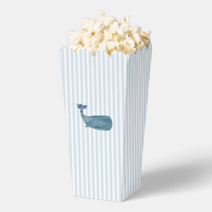 Nautisches Blau gestreiftes Wal-Preppy Geschenkschachtel